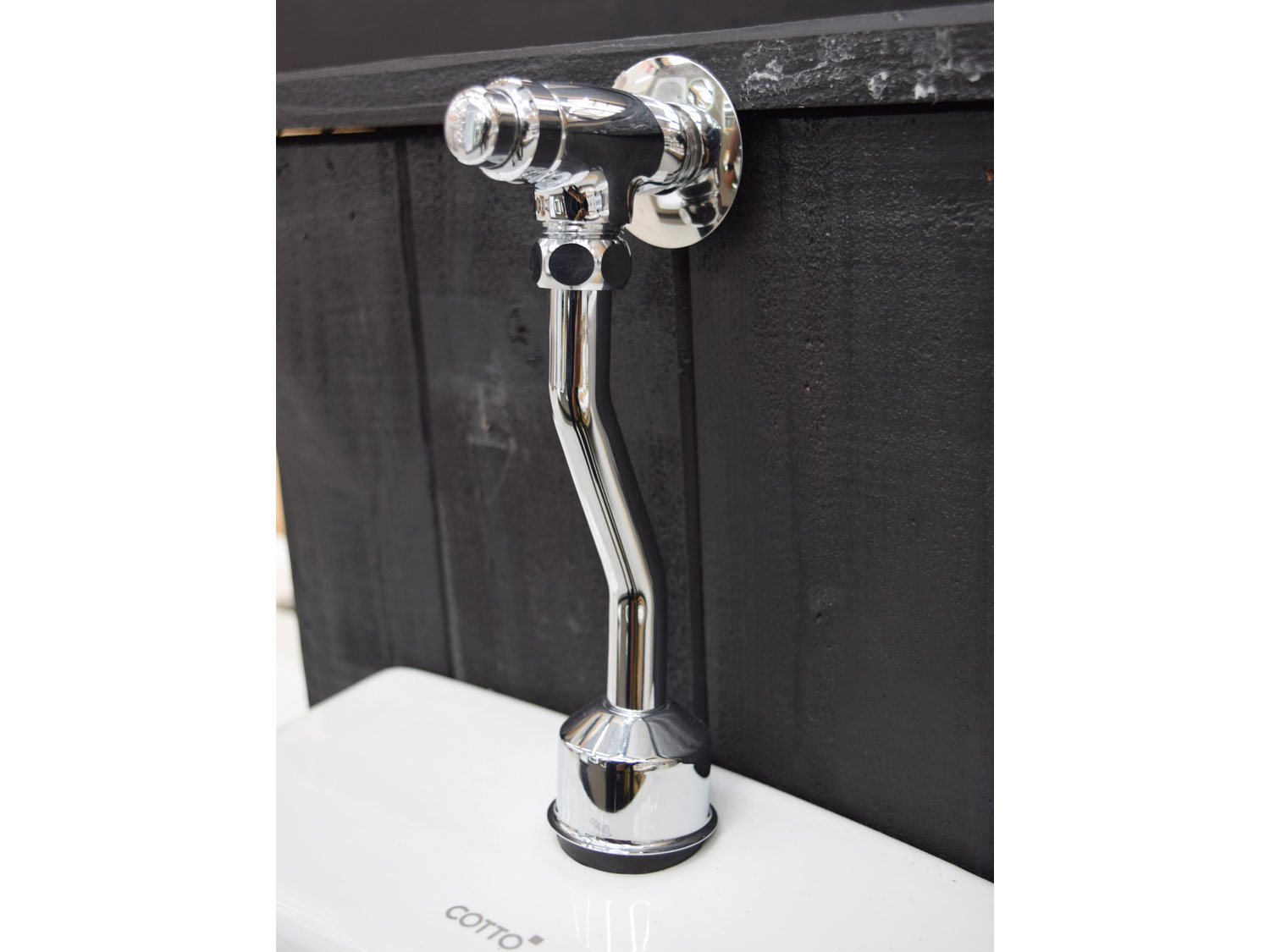 COTTO Chrome Urinal Flush Valve And Tail Pipe - 40 mm