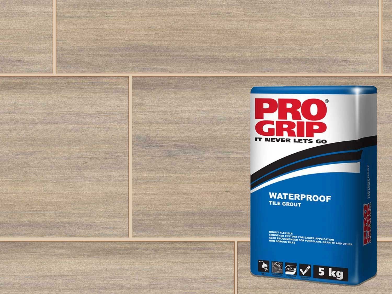 Pro Grip Beige Waterproof Tile Grout 5kgs, Best Colour Grout For Beige Tiles