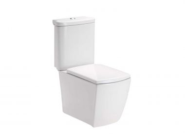 COTTO Tetragon White Square Top Flush Toilet Suite