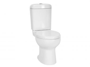 Bouquet White Dual Top Flush Toilet Suite