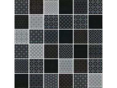 Crossline Black Glass Mosaic