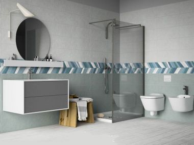 Vernissage Acrilico Denim Ceramic Wall Tile - 250 x 600mm