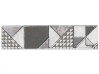 Sequence Grey Matt Ceramic Wall Listello - 200 x 56mm