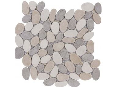 Flat Pebble Sand Light Mosaic - 300 x 300mm 