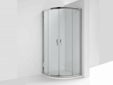 Quadrant Chrome Shower Enclosure - 900 x 900 x 1850 x 6mm