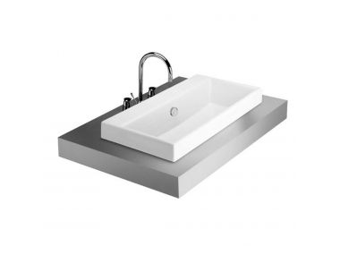 Cotto Quado White Counter Top Basin - 890 x 460mm
