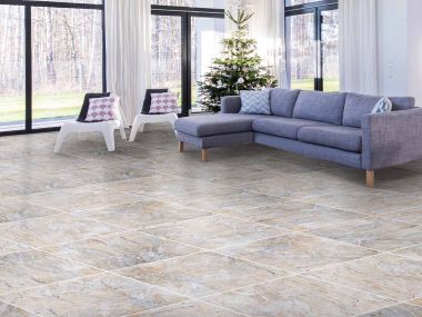 Theatre Marble EcoTec Rectified Shiny Hard Body Ceramic Floor Tile - 600 x 600mm