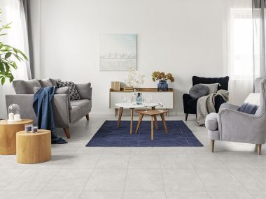 Stella Ivory Shiny Ceramic Floor Tile - 350 x 350mm