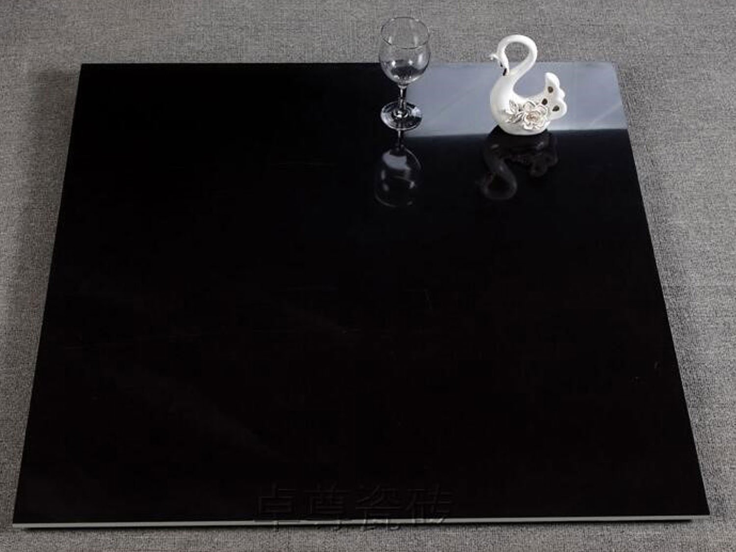 Nanosino Super Black Polished Porcelain Floor Tile